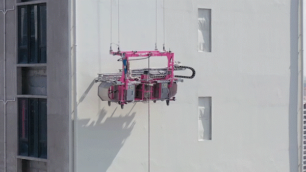 博智林外墙施工机器人以博智林研发的外墙喷涂机器人为例,可应用于