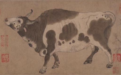 《五牛图》局部